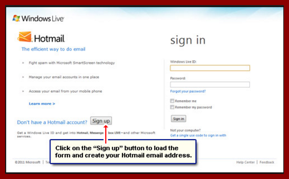Steps To Create Hotmail Account