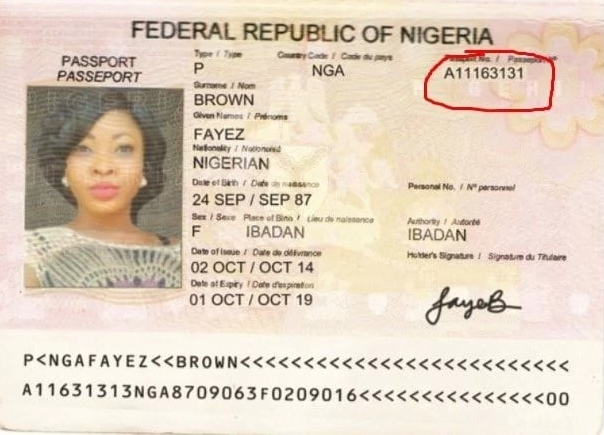 travel document number nigeria