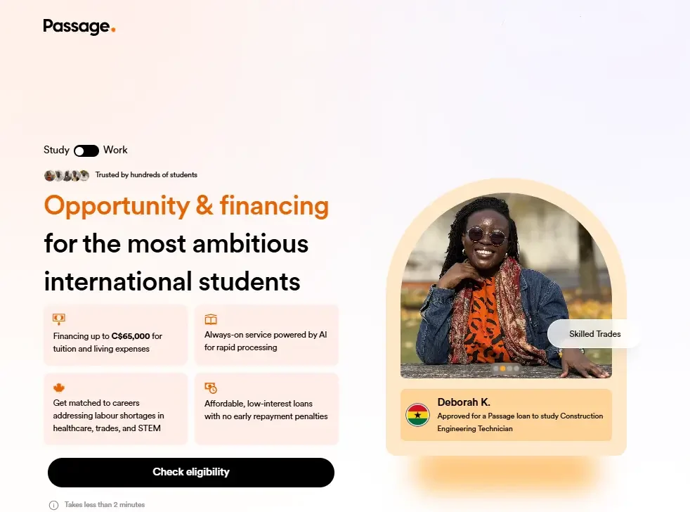 Passage Full Review Student Loans for International Students Travel Abroad