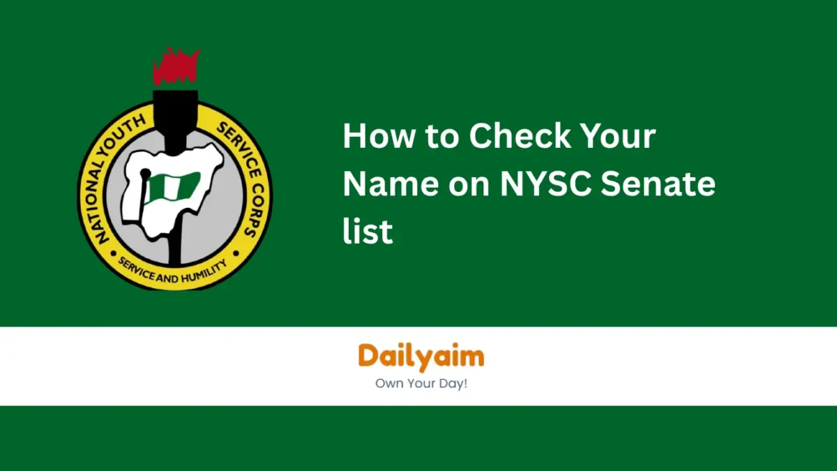 image showing How to Check Your Name on NYSC Senate list