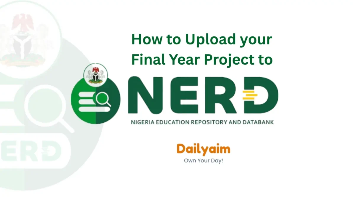 how to upload your final year project to nerd